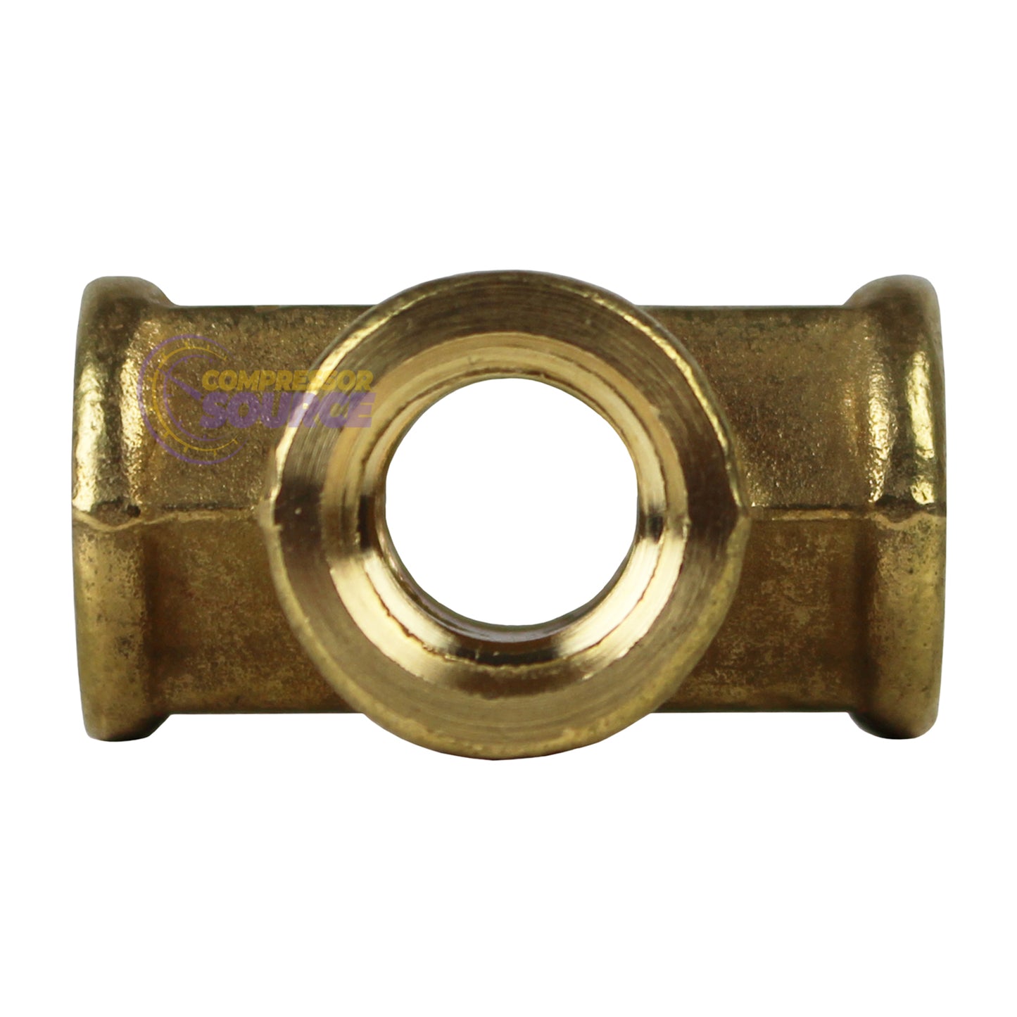 1/4" Female NPTF Forged Cross Solid Brass Multi Directional Pipe Fitting 102C