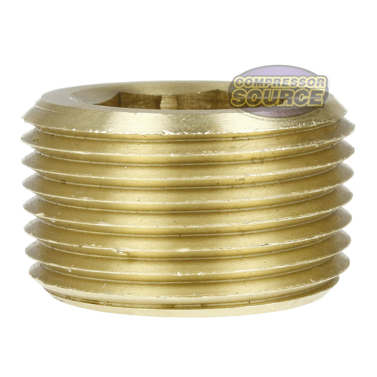 3/4" NPTF 5 Pack Brass Countersunk Hex Plug Head Style Pipe Fitting 109UJ-5Pack