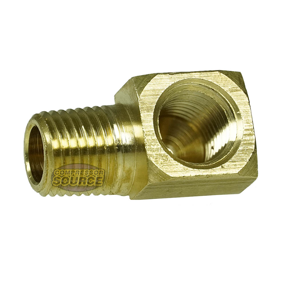 1/4" Short Male NPTF x Female NPTF Barstock Street Elbow Solid Brass Fitting 116SC-97