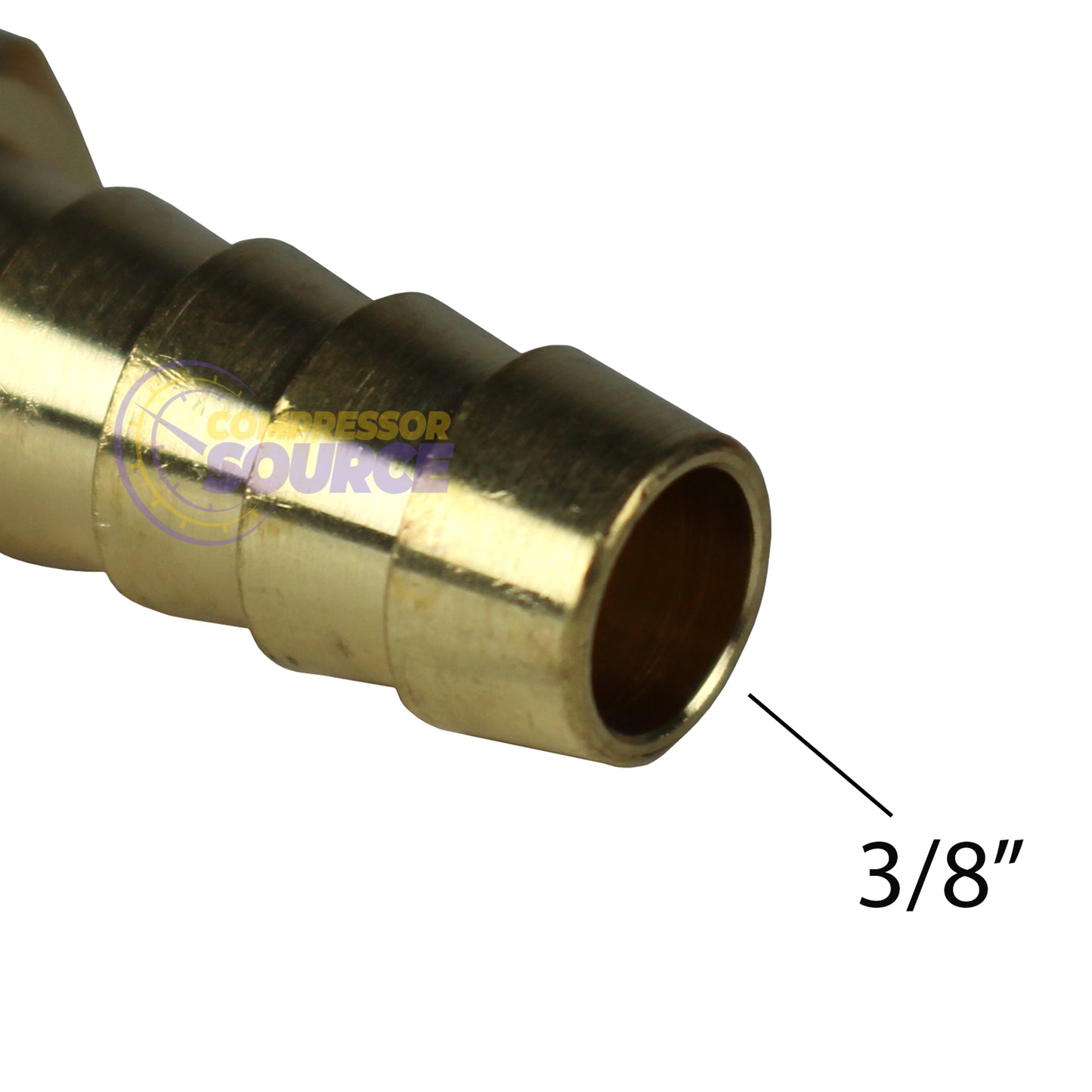 3/8" x 1/4" MNPT Pipe Thread Brass Air Hose Barb Fitting For 3/8" Hose 5 Pack 220EE