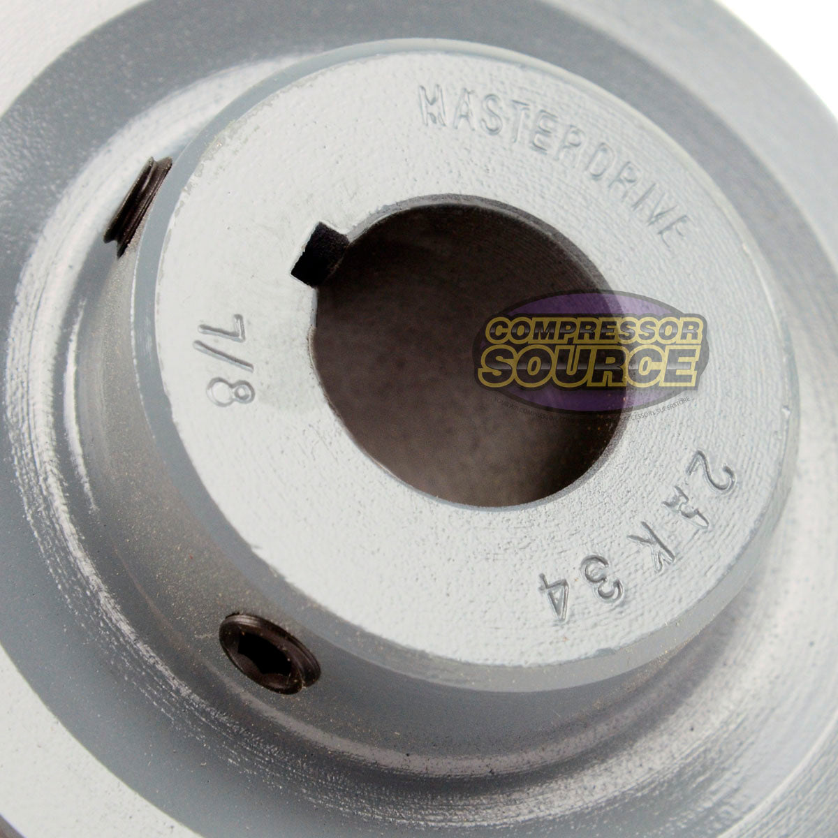 3.5" Double Groove Pulley fits A Section V-Belt 4L fits 7/8" Shaft 2AK34