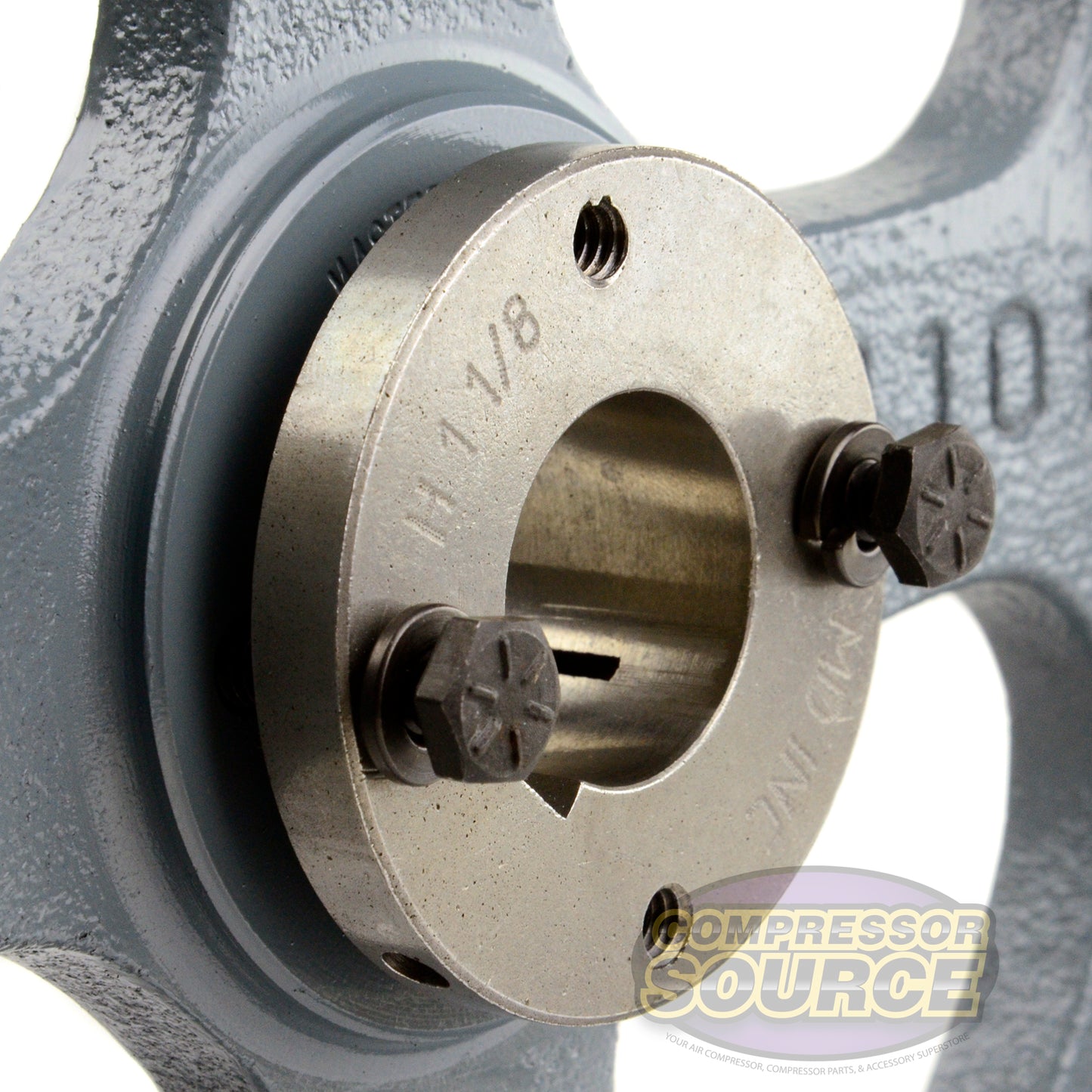 10.75" Double Groove Pulley fits B Section V-Belt 5L with 1-1/8" Sheave Bushing 2BK110H