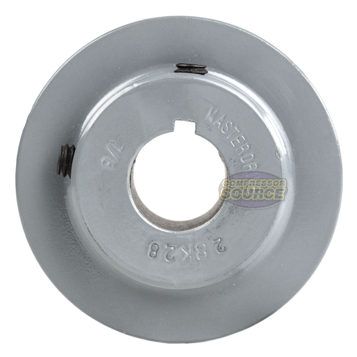 3" Double Groove Pulley fits B Section V-Belt 5L fits 7/8" Shaft 2BK28