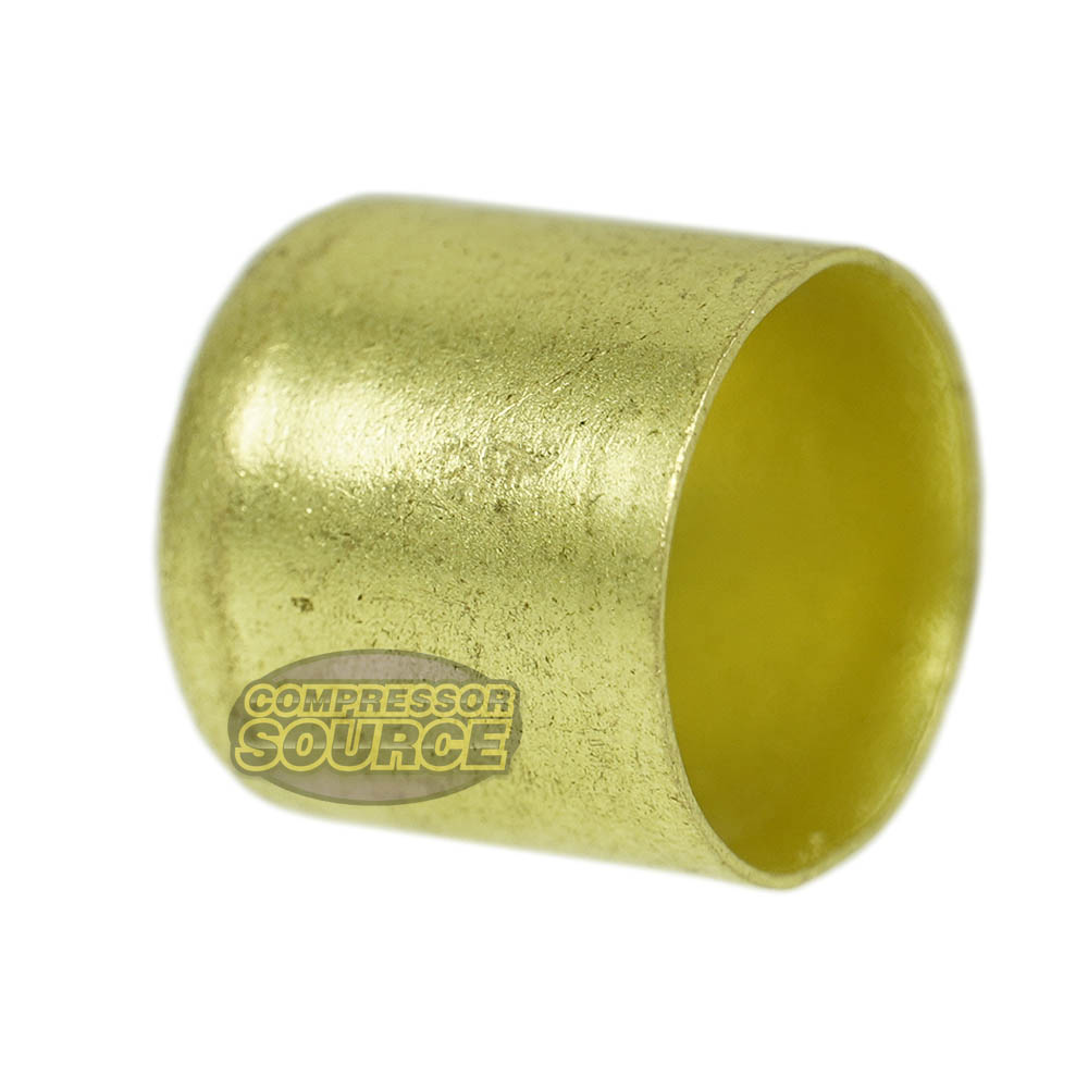 Short Brass Ferrule 7/16" Outer Diameter 1/4" Inner Diameter Smooth Crimp 32130