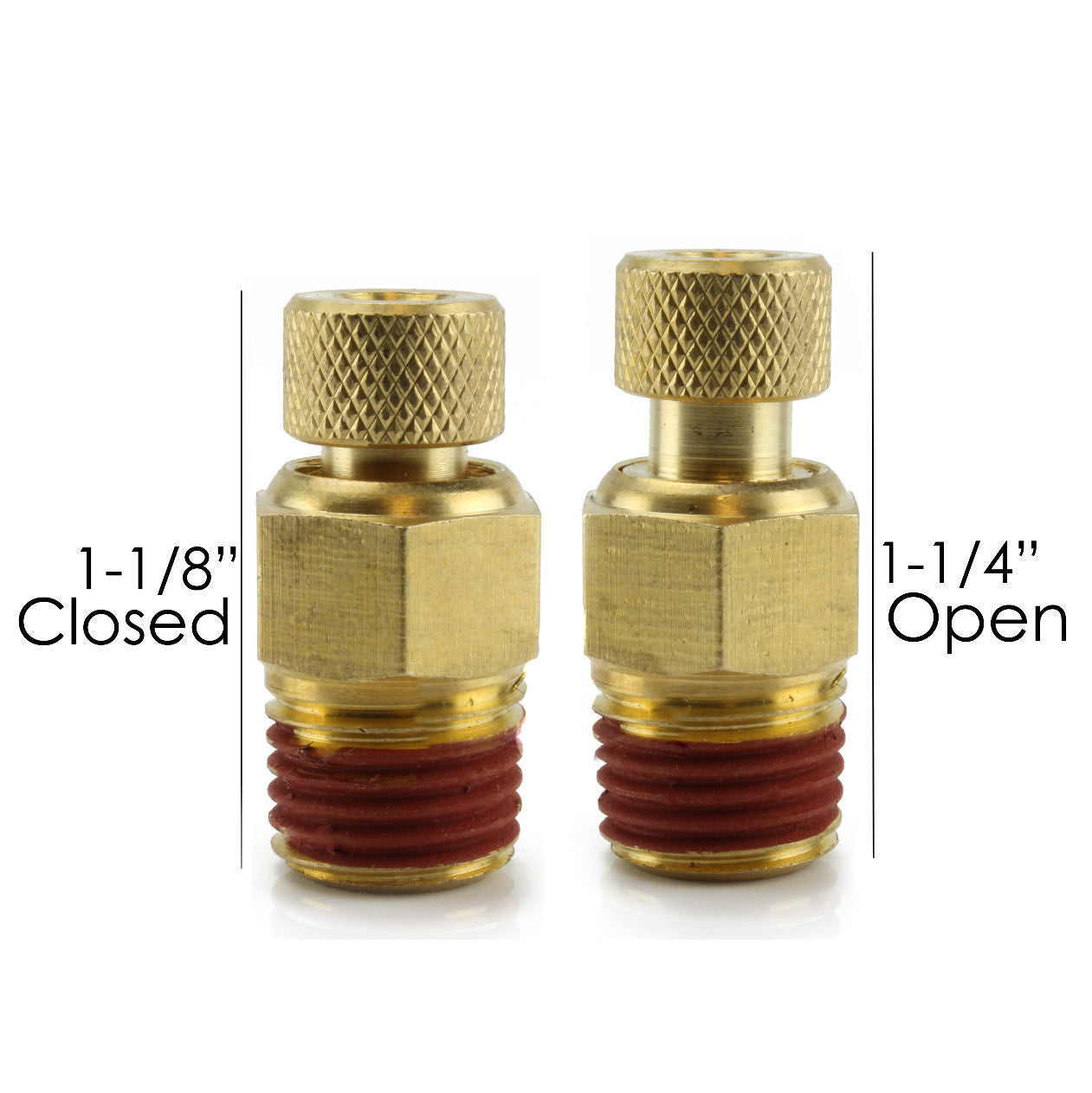5 Pack 1/4" Male NPT Air Compressor Moisture Tank Drain Water Petcock Brass