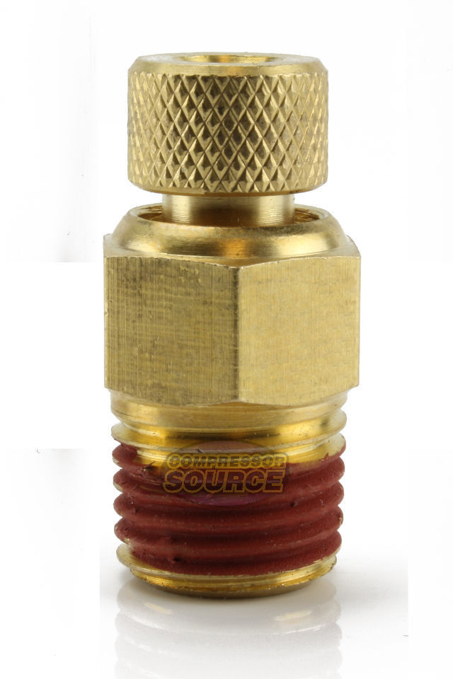 Valvola Di Scarico Ottone 1/2 NPT Per Compressore Aria - Con Tenuta In Gomma