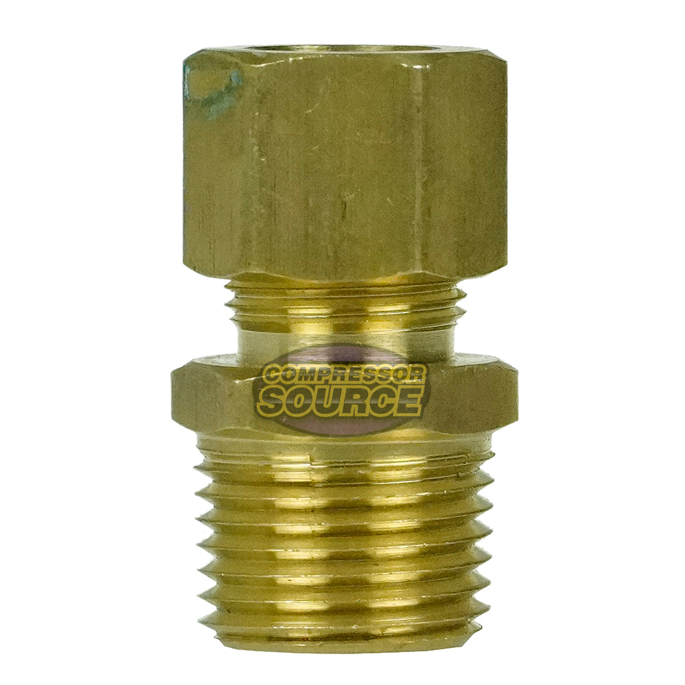 1/2" x 1/2" Compression Male NPTF Adapter Solid Brass Compression Fitting 2-Pack