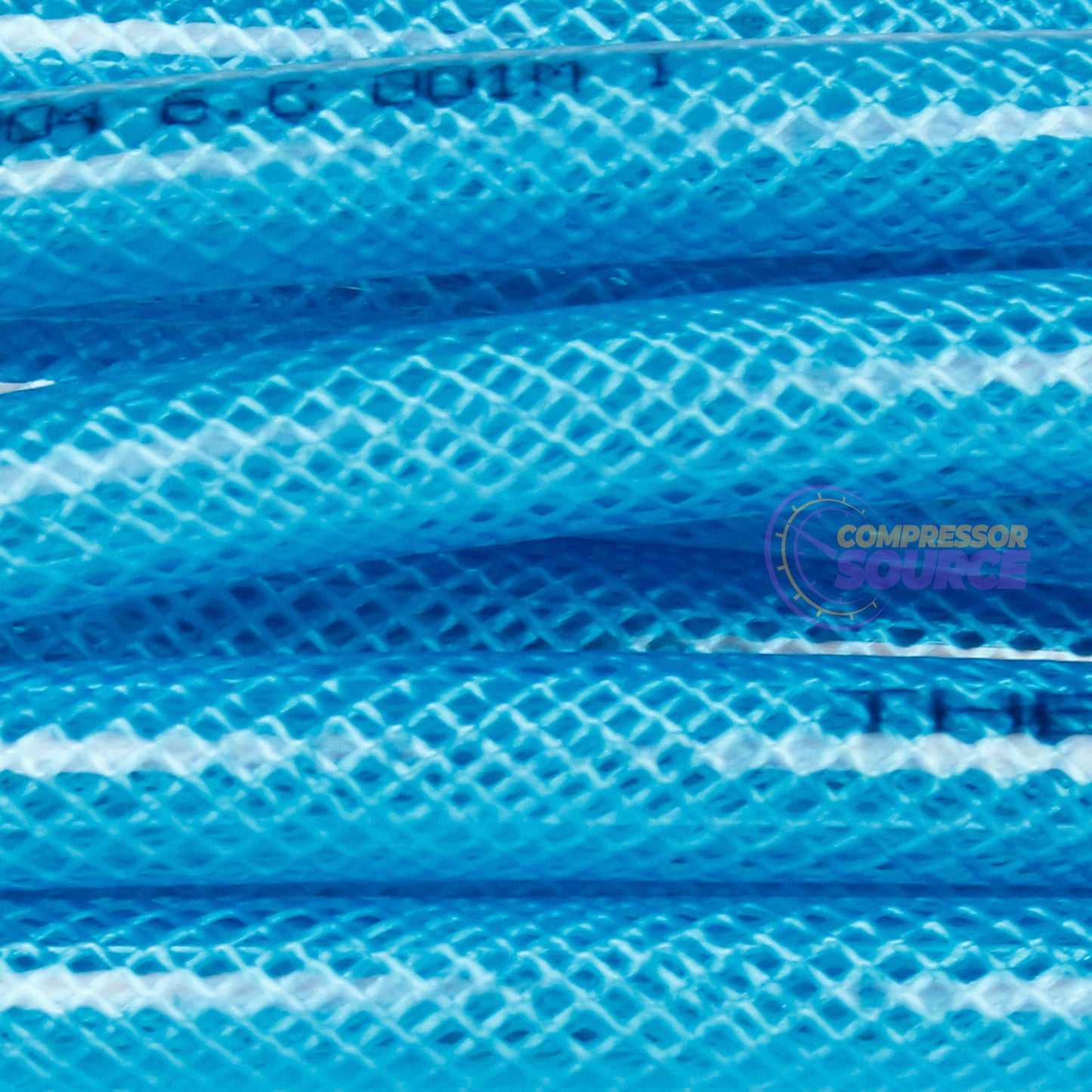 1/4 Inch Polyurethane Air Hose 1/4 Inch Male NPT Fittings 200 PSI 50 Feet Blue