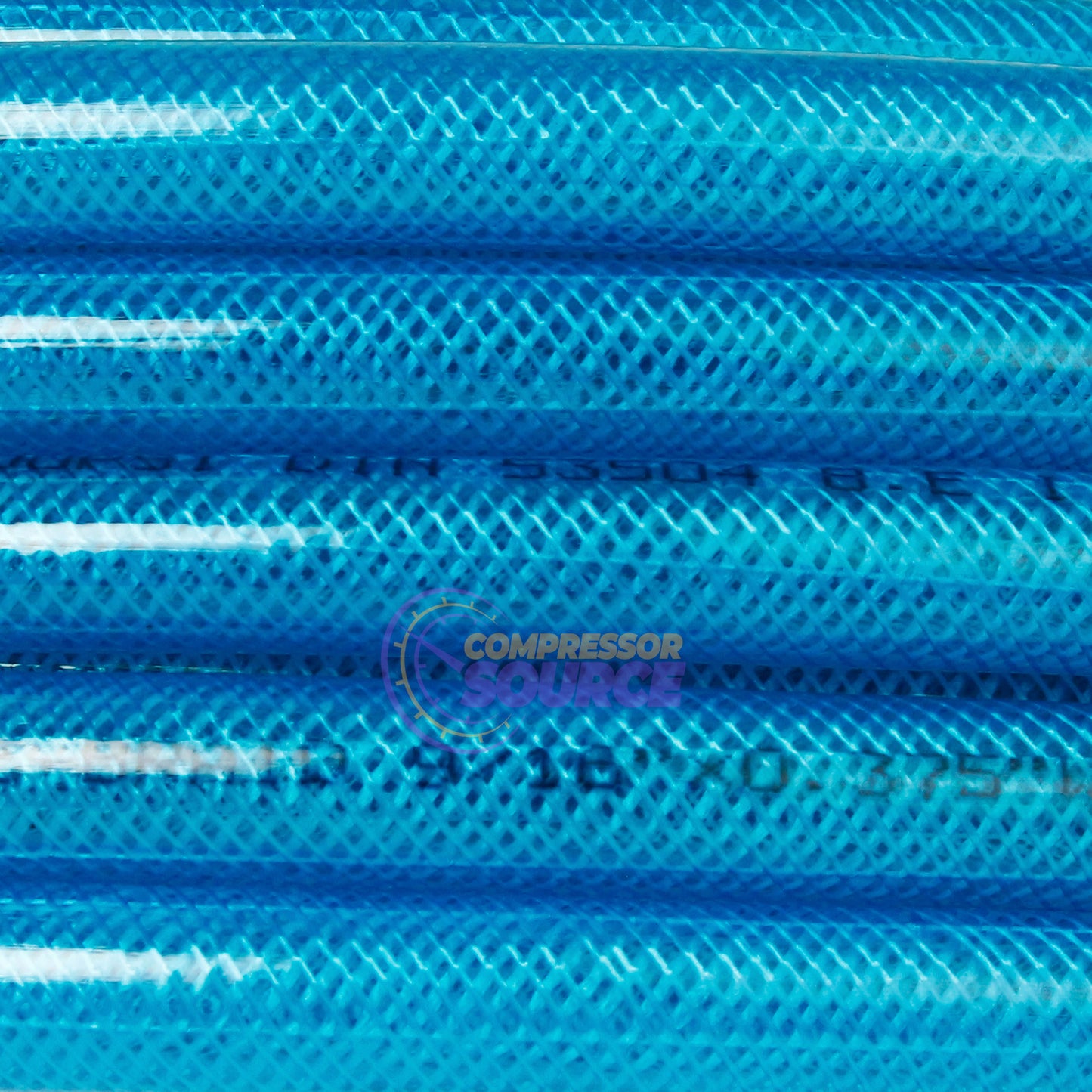 3/8 Inch Polyurethane Air Hose 1/4 Inch Male NPT Fittings 200 PSI 50 Feet Blue AU-2082