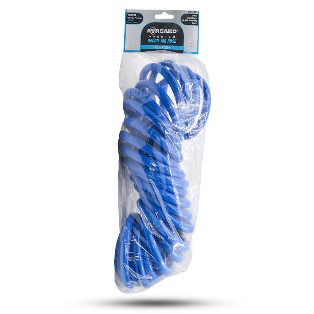 BluBird Avagard PU Recoil Air Hose Assembly 3/8" X 25' 300 PSI Polyurethane AVGPUR3825