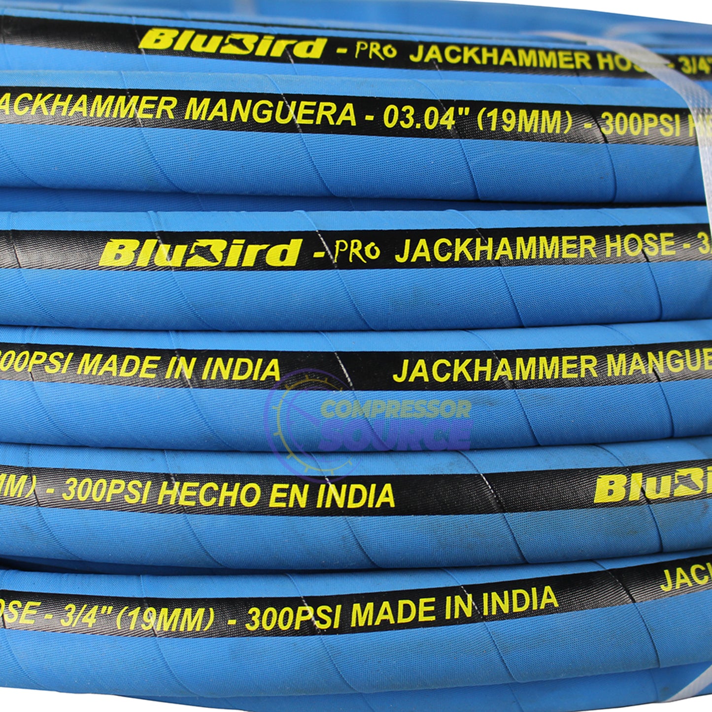 BluBird Pro Rubber Jack Hammer Air Hose Assembly 3/4" x 100' BBPROJH34100