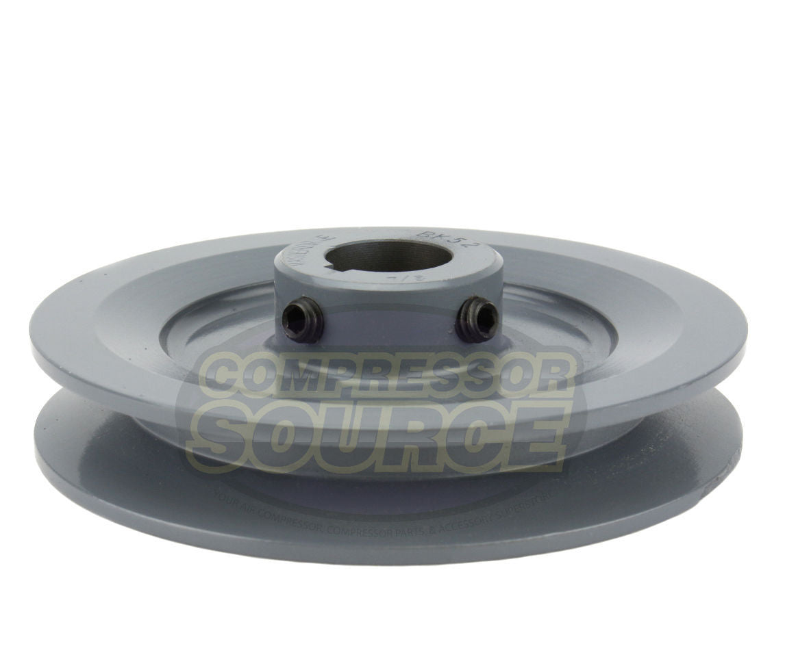 5" Single Groove Pulley fits B Section V-Belt 5L fits 7/8" Keyed Shaft BK52