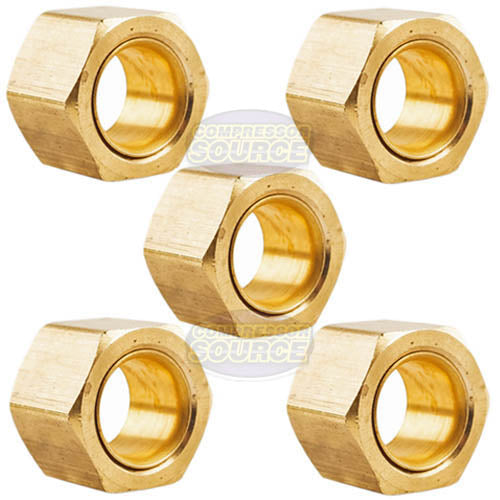 5-Pack Brass 7/8 ID Compression Sleeve Ferrules For 7/8 OD Tube