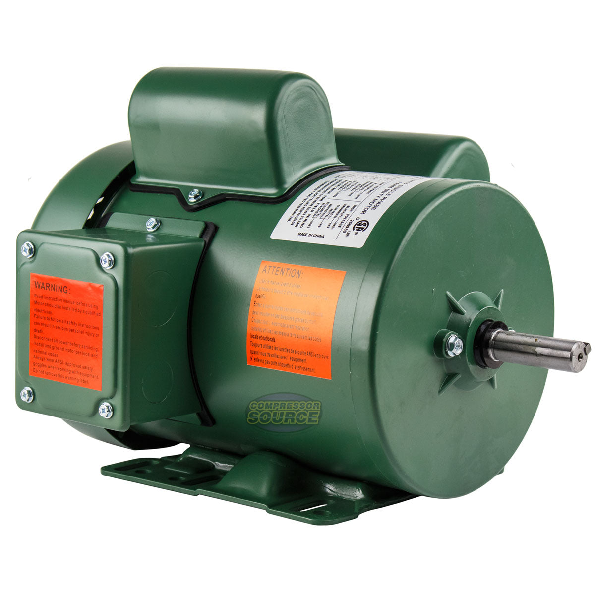 1/2 HP General Purpose Electric Motor - 1750 RPM, 56C Frame, TEFC, Single Phase, 115/230V