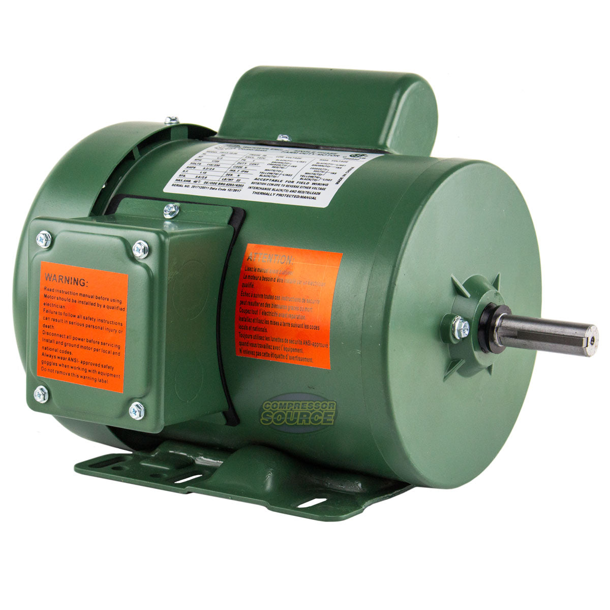farmerページ 1/3 HP 1 Phase Farm Duty Motor 1725 RPM 56 Frame TEFC | FM13-18-56