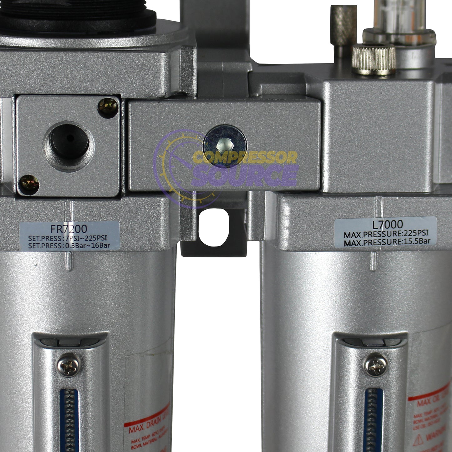3/4" Compressed Air In Line Filter, Regulator, Oiler Lubricator, Combo FRL726N