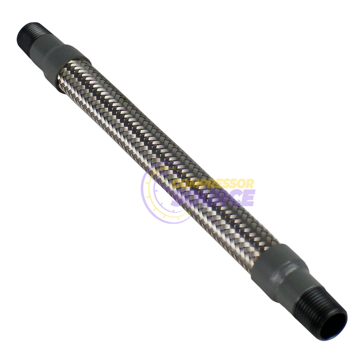 1/2" x 12" Stainless Steel Compressed Air Line Metal Flex Hose Tubing HCS-5012