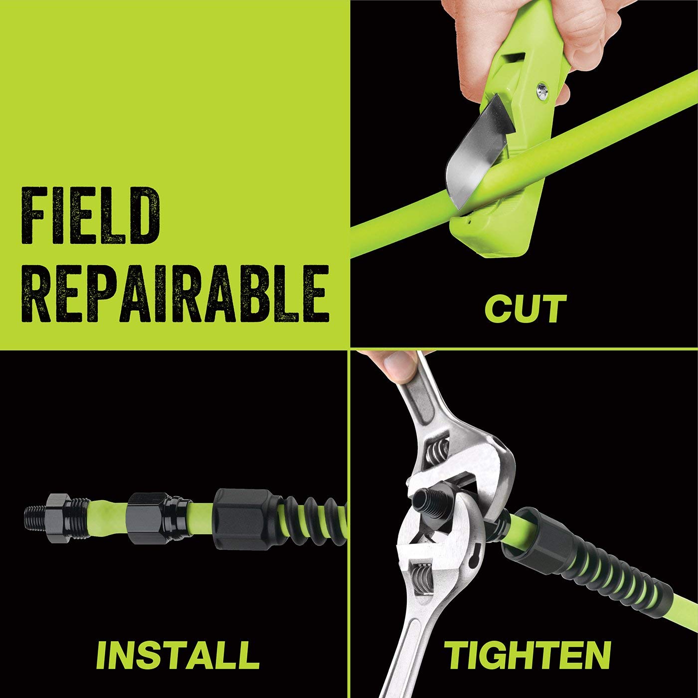 Legacy Flexzilla 1/4" x 50' Compressed Air Hose 300 PSI Field Repairable