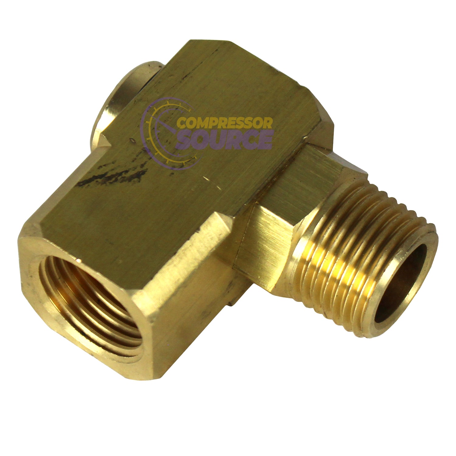 Stainless Steel Air Hose Nozzle For Compressors – Thumb Lever Control With Brass Fittings, 90 PSI Max Pressure