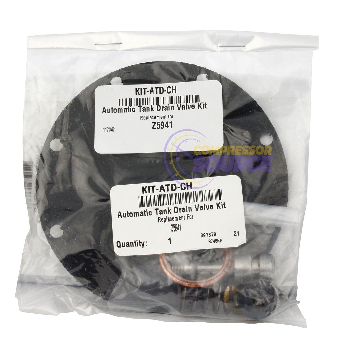Champion Compressor Z-TD-1 Automatic Tank Drain Valve Assembly Repair Kit Z5941