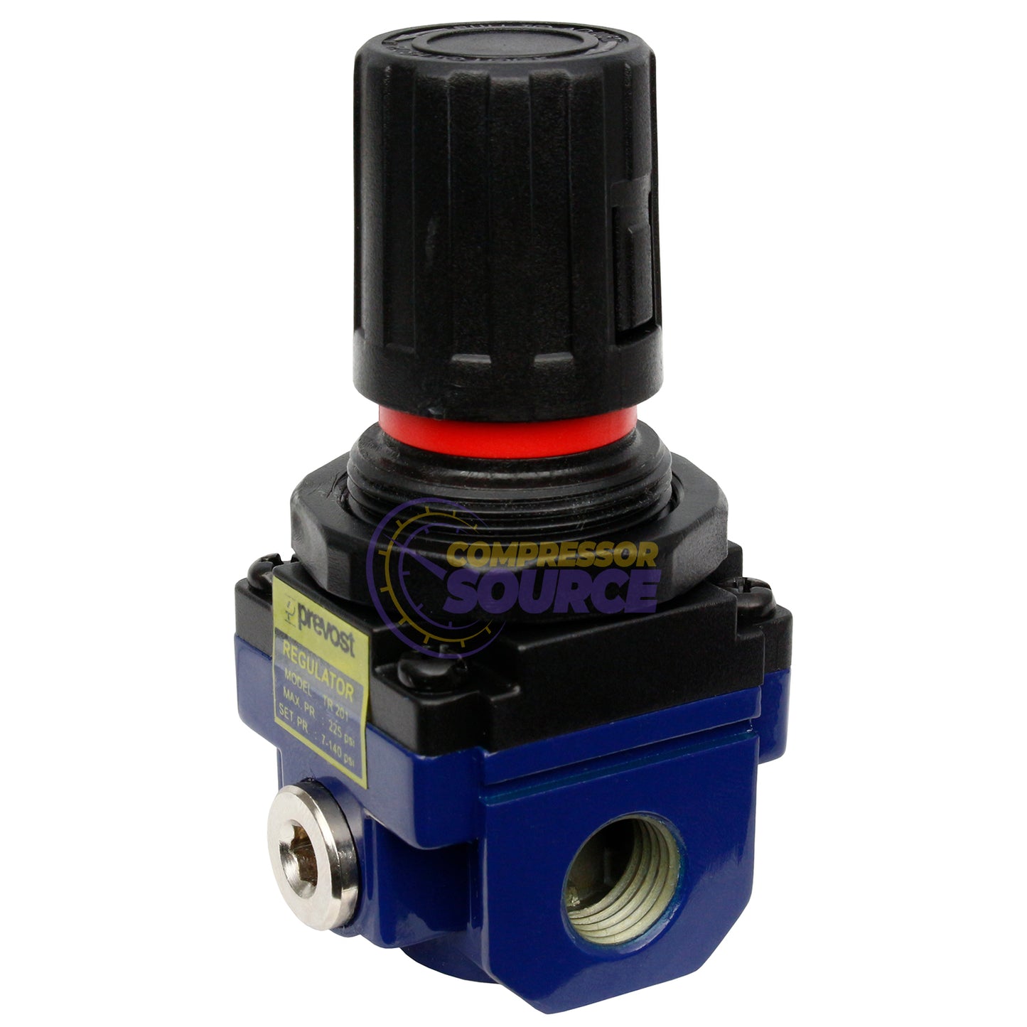 Prevost KTR 201 Pressure Regulator 1/4" FNPT Inlet & Outlet 21.18 Cfm 7-145 Psi