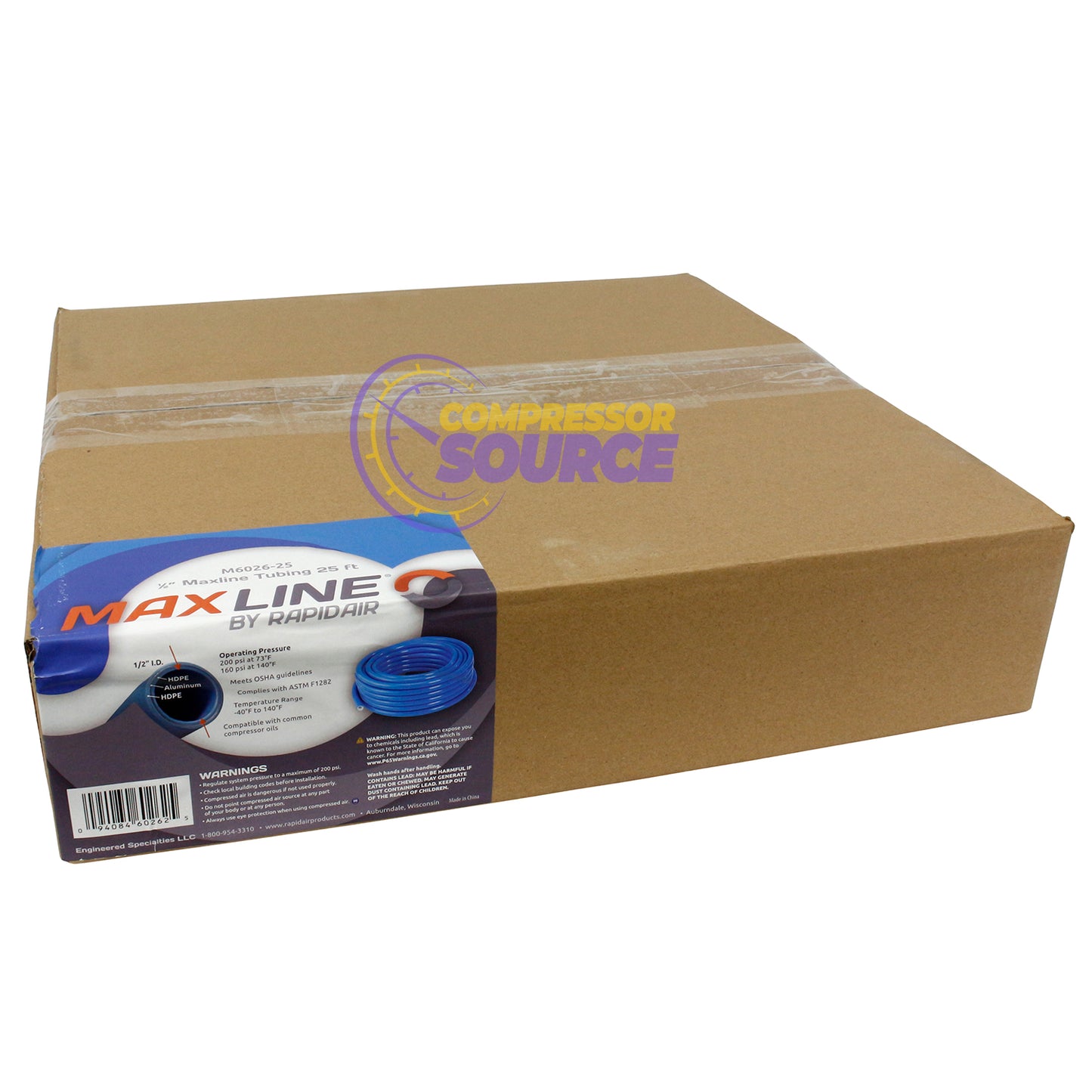 Rapid Air Maxline 1/2" Compressed Air Piping 25ft Tubing Kit Rapid Air Max Line