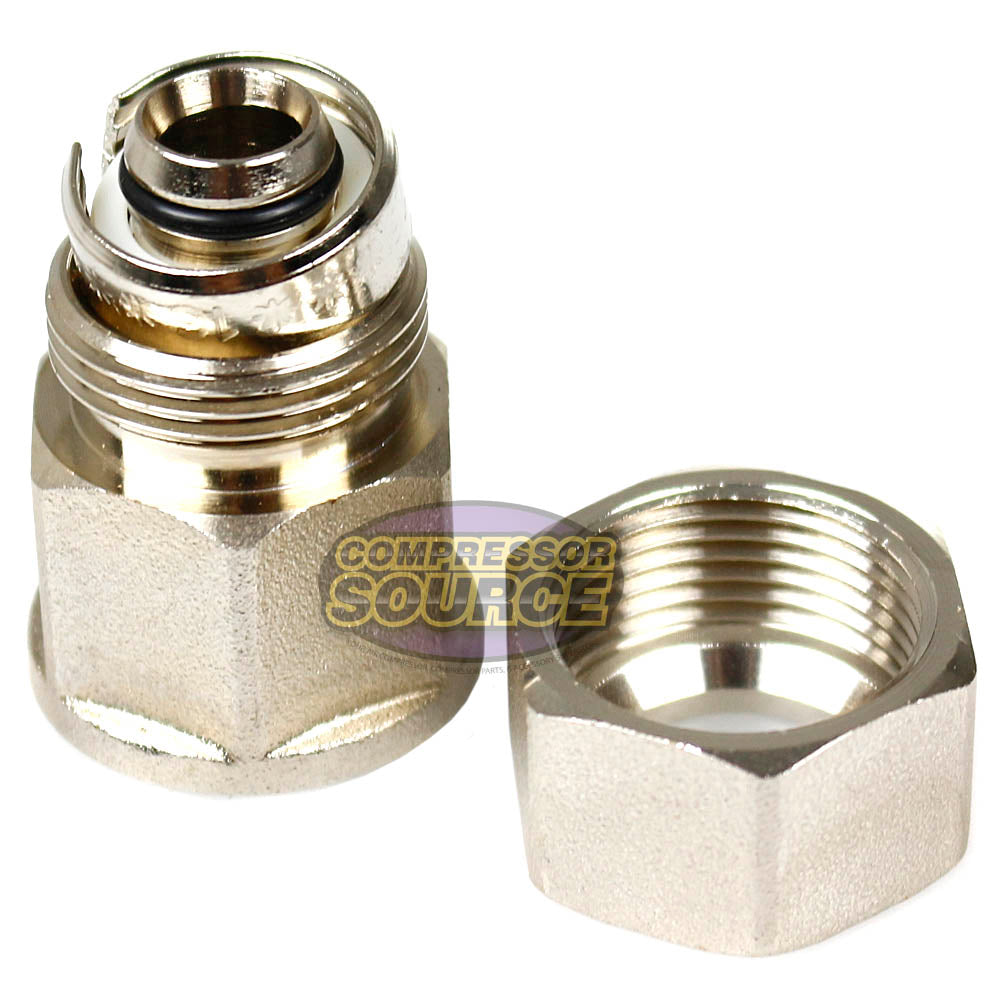 Maxline 1/2" x 1/2" Female NPT Straight Fitting 1/2" FNPT Nickle Plated M8006