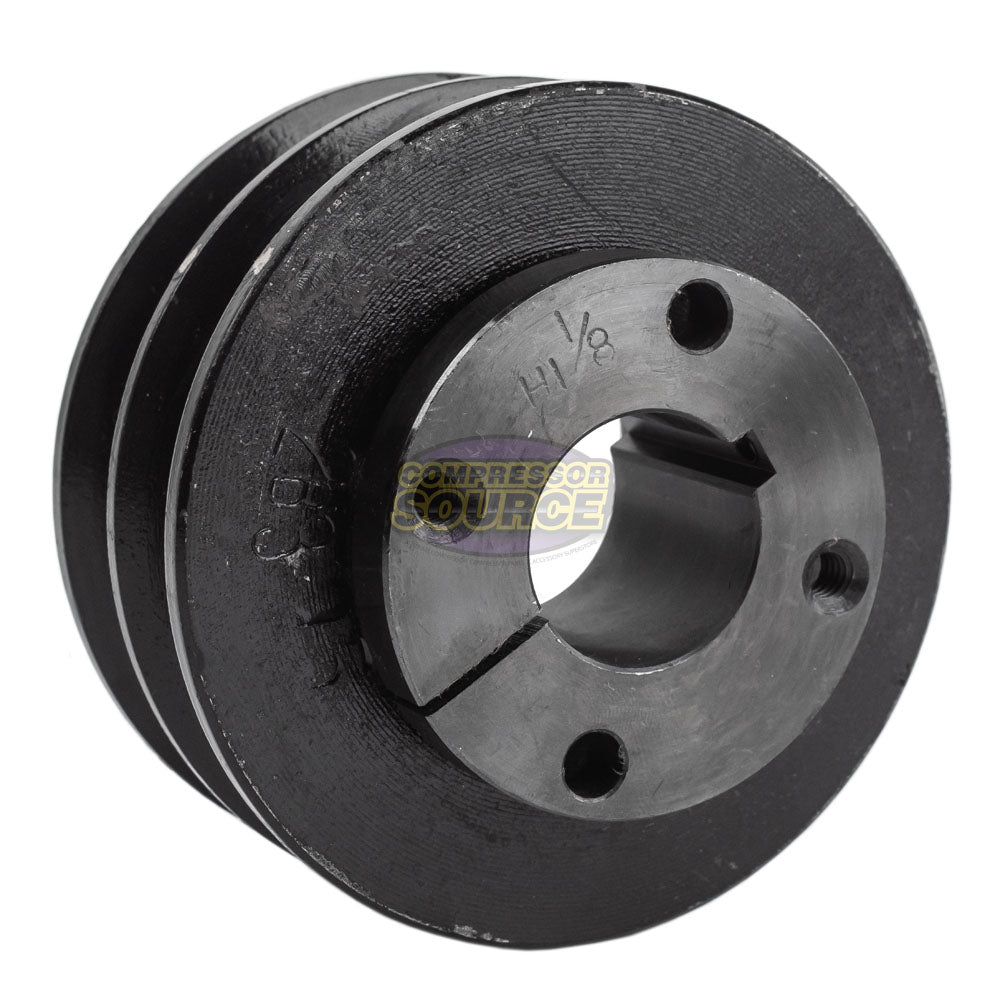 6" Double Groove Pulley fits B Section V-Belt A with 1-1/8" Sheave Bushing NCA-Pulley6