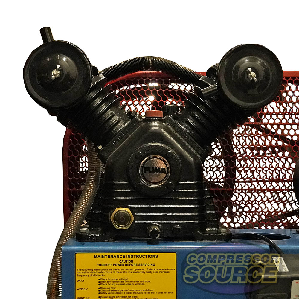 3 HP 60 Gallon 11 CFM @ 90 PSI Air Compressor 1 Phase 1 Stage Puma PK6060V