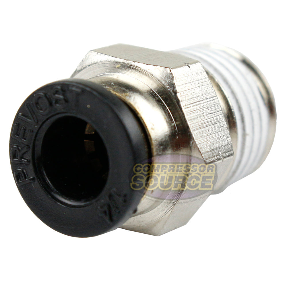 1/4" Male NPT x 1/4 OD Tube Female Push In To Lock Connect Fitting Straight RPDMR4121