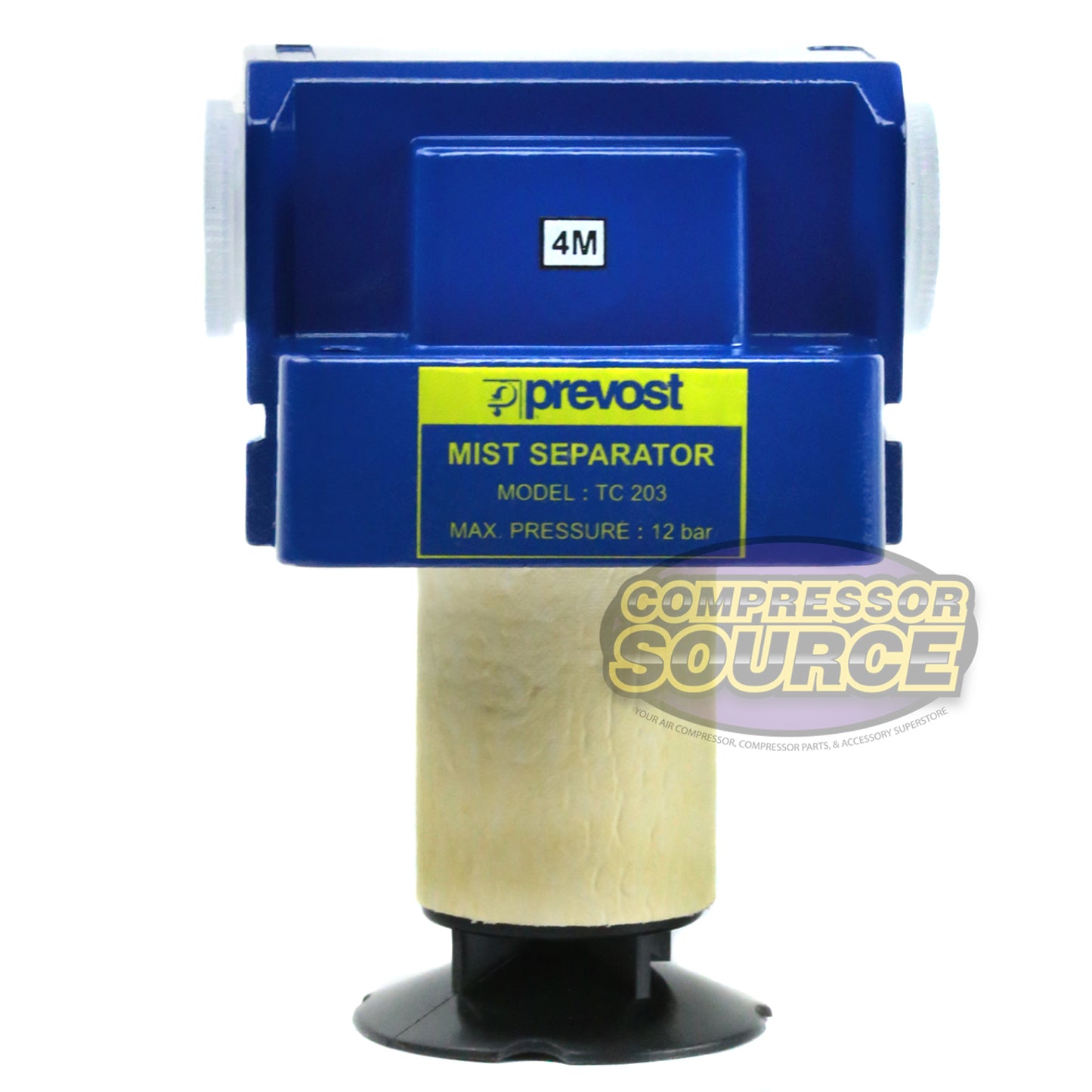 Prevost Compressed Air Inline Oilesser Oil Coalescing Separator Filter 1/2" FNPT