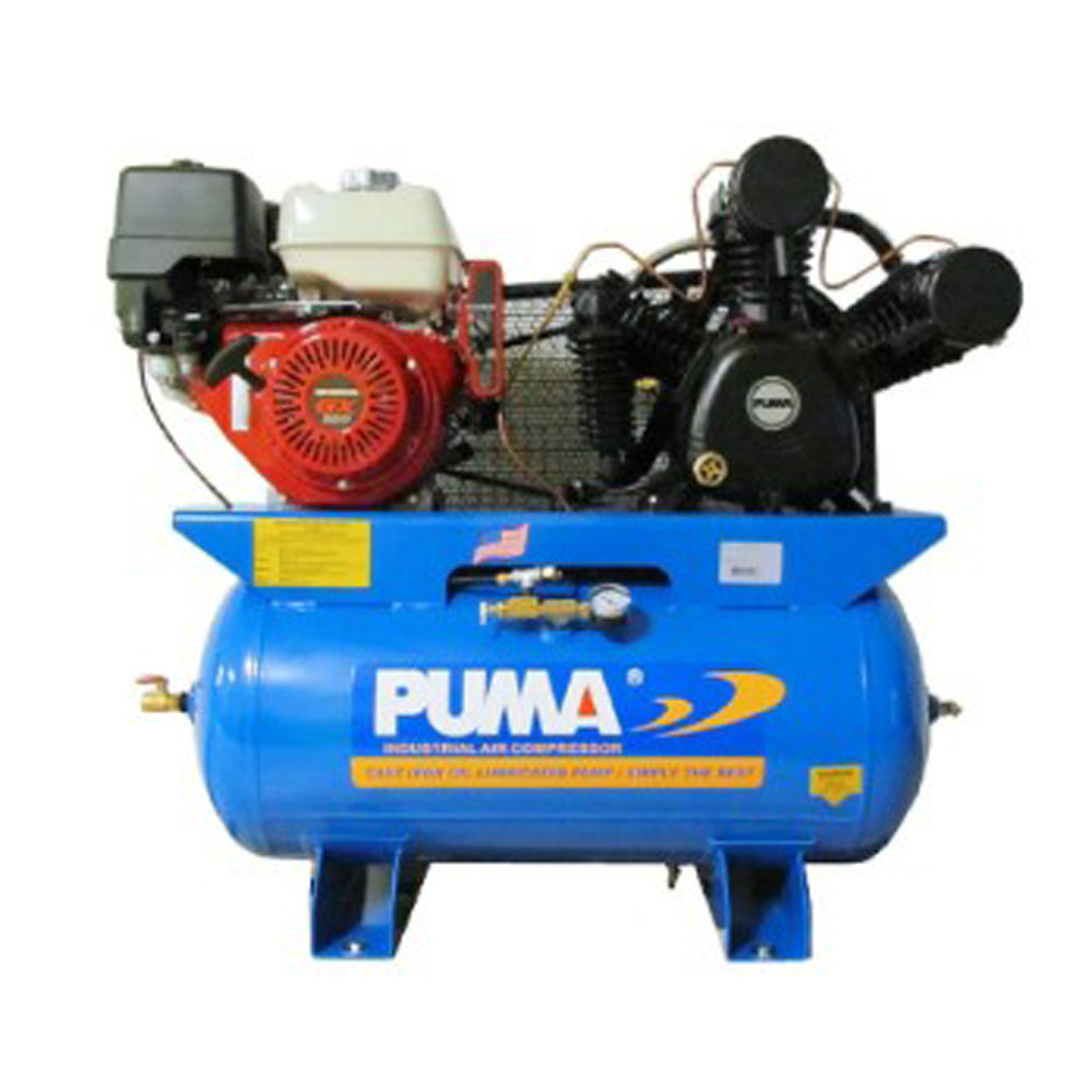 13 HP 30 Gallon 24 CFM @ 90 PSI 2 Stage Truck Mount Air Compressor Puma TUK-13030HGE