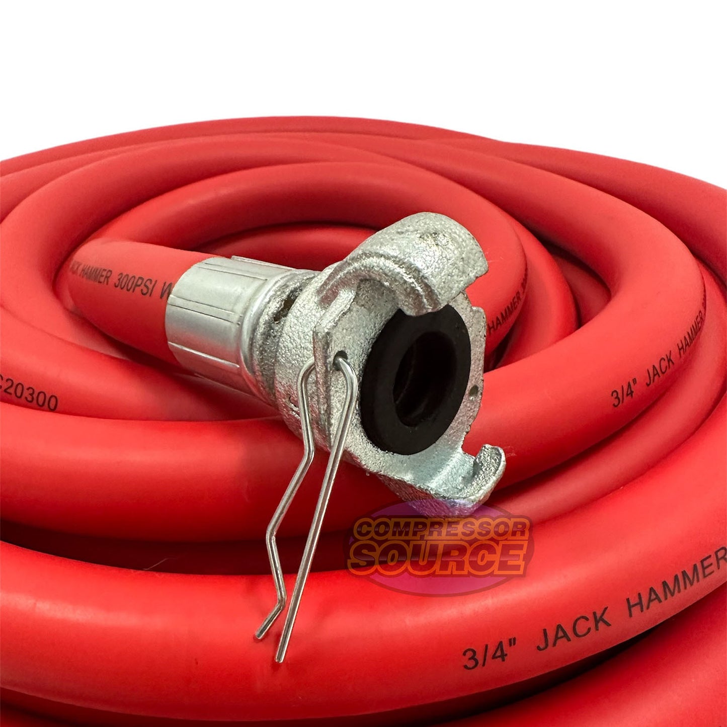 Jack Hammer Air Hose 3/4" x 50 FT Crowfeet Chicago Couplings Heavy Duty 300 PSI