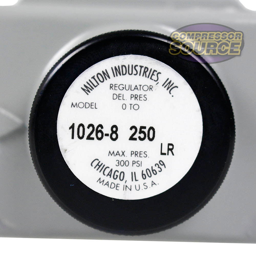 Milton 3/4" NPT High-Pressure Regulator Aluminum Die-Cast Body 250 PSI 1026-8