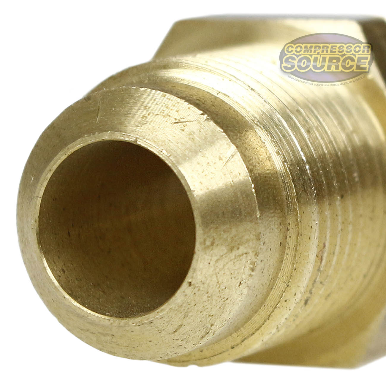 1/2" x 1/2" Brass Male Adapter Straight Connector for Flared Tubing 10269-5Pack