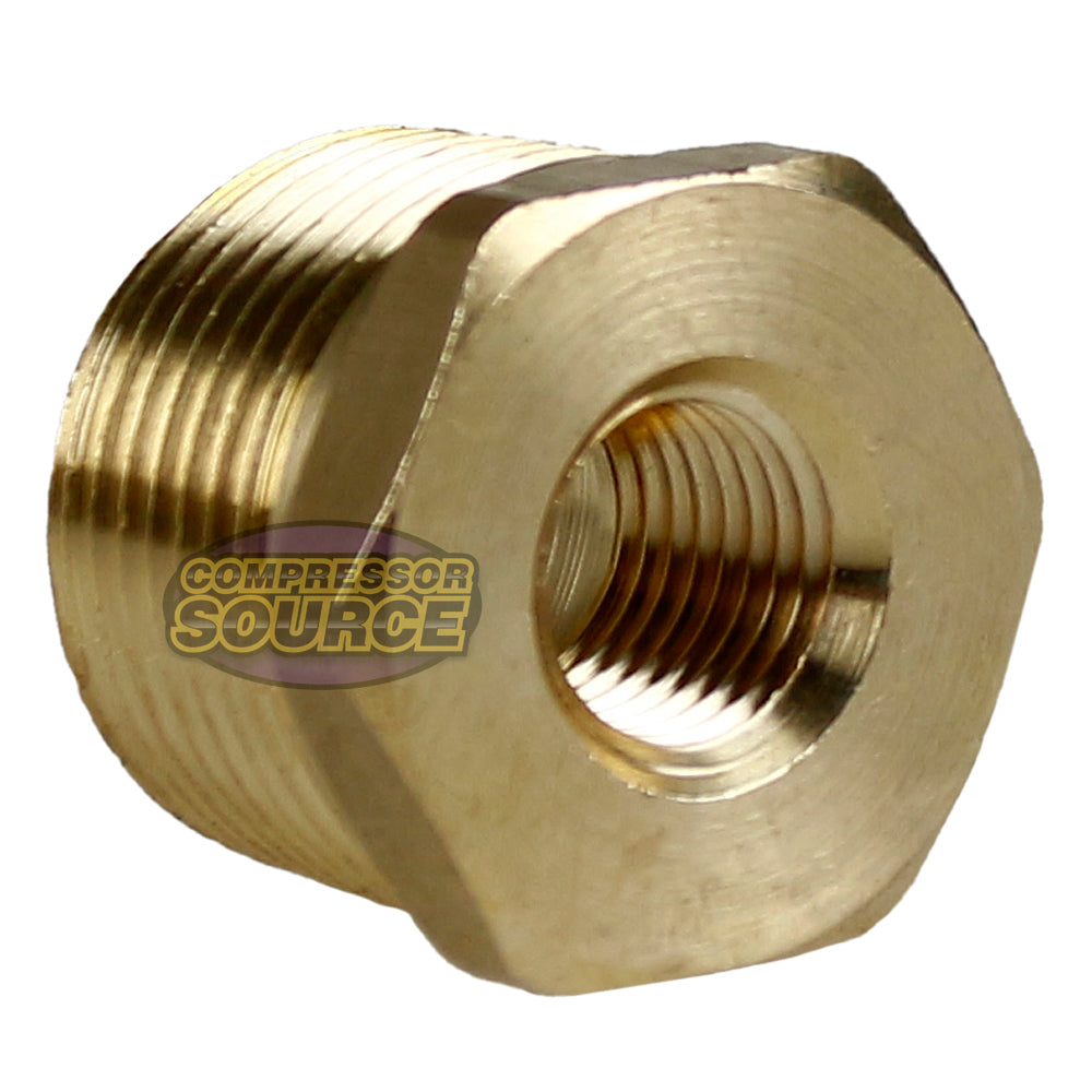 3/4 Male x 1/4 Female NPT Hex Bushing Adapter Pipe Reducer Brass