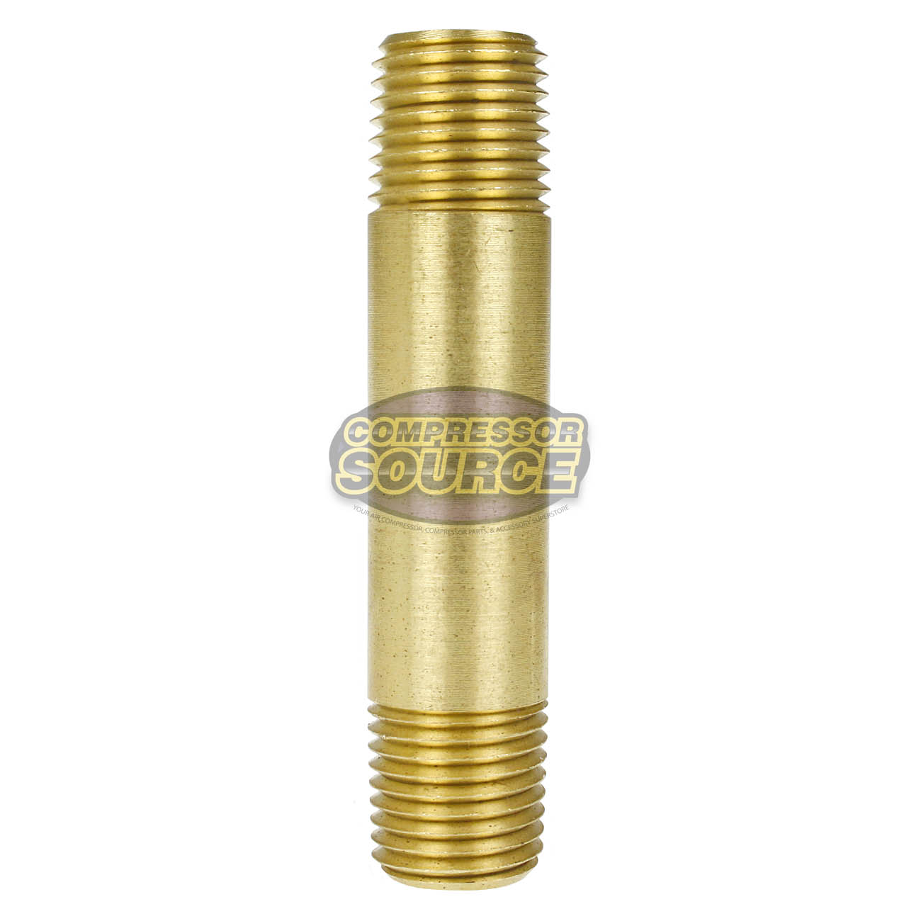 1/4" x 2-1/2" Solid Yellow Brass BR Nipple Extension 1200 PSI Maximum 117C2&1/2