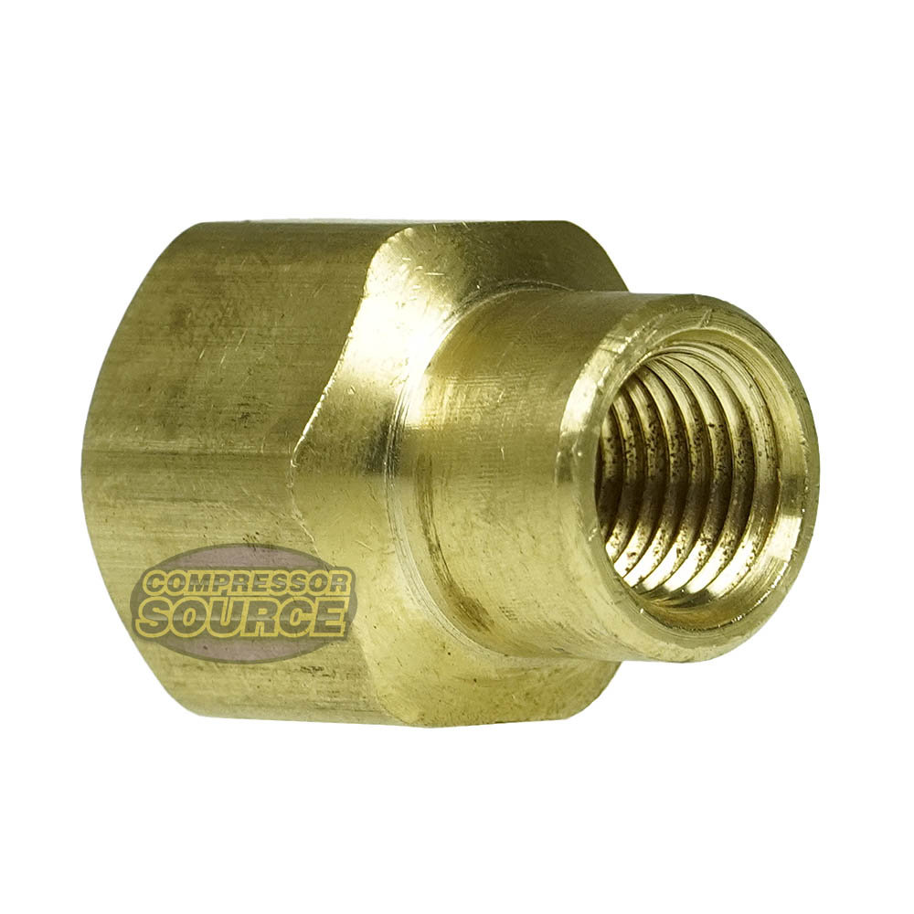 3/8" x 1/4" Yellow Brass Female to Female Coupling Reducer Pipe Fitting 119EE