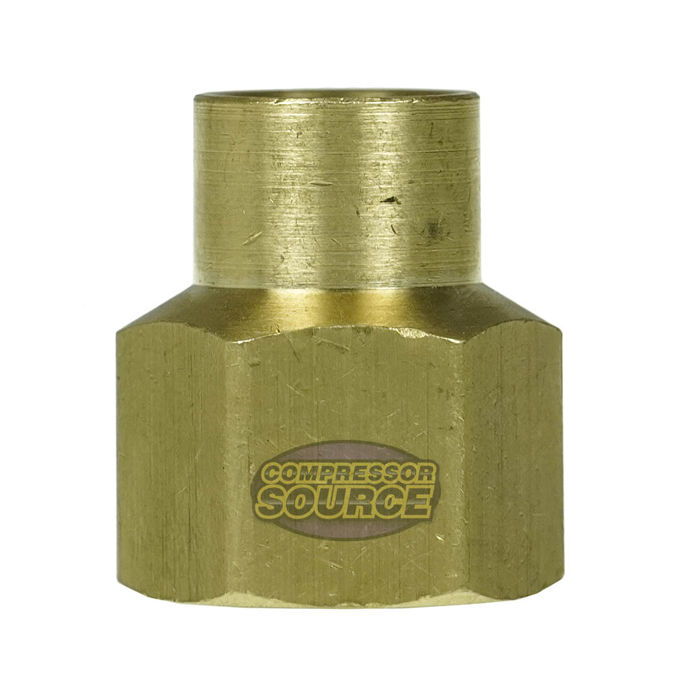 1/2 x 1/4 Yellow Brass Female to Female Coupling Reducer Pipe Fitting  119FC