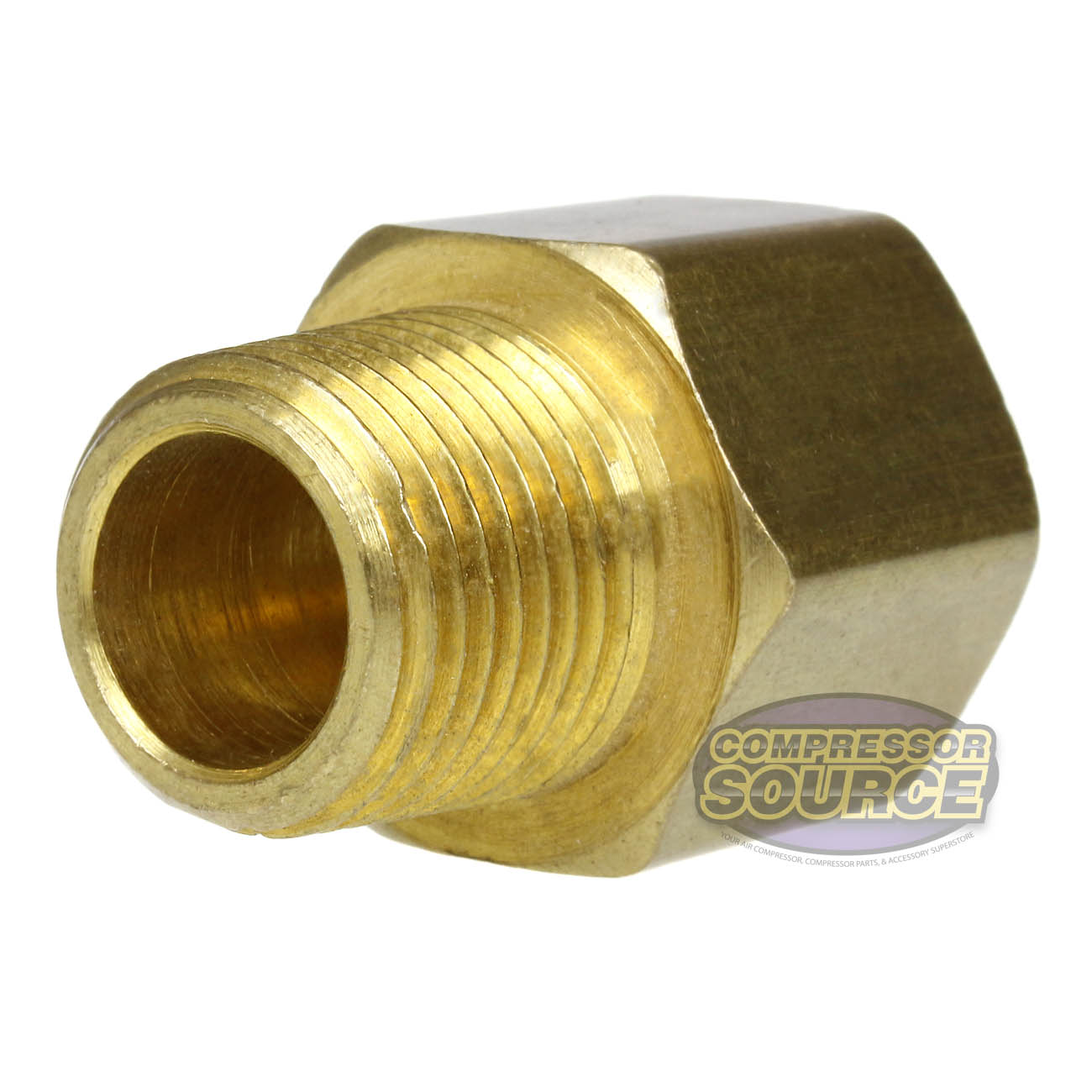 3/8" x 3/8" Female NPTF x Male NPTF Solid Brass Extension Adapter Pipe Fitting