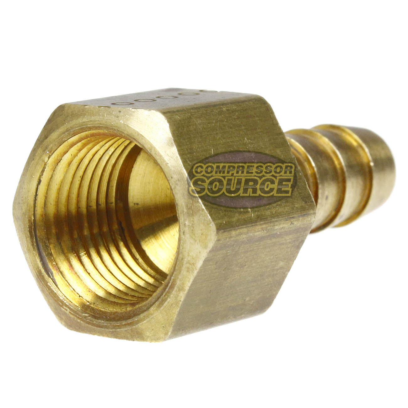 3/8" x 3/8" Hose Barb x Female Adapter 5 Pack Solid Brass Connector 221EEE-5Pack