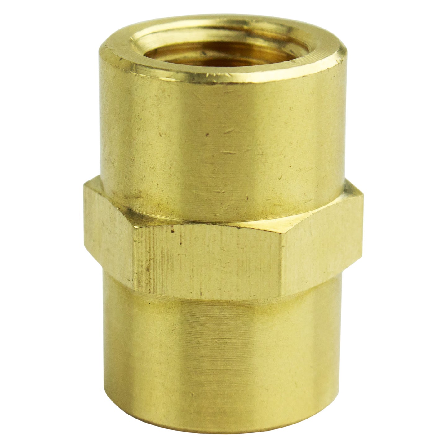 Five 1/4" NPT Female Solid Brass Pipe Unions Adapter Fitting WOG Solid Connector
