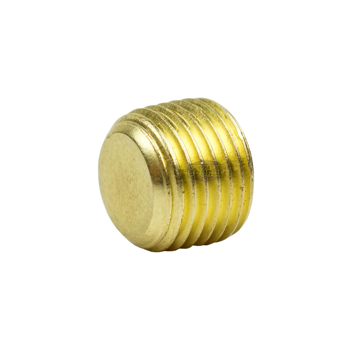 1/8" Pipe Plug Countersunk Hex Head Style Male NPT Brass Pipe End Fitting Cap