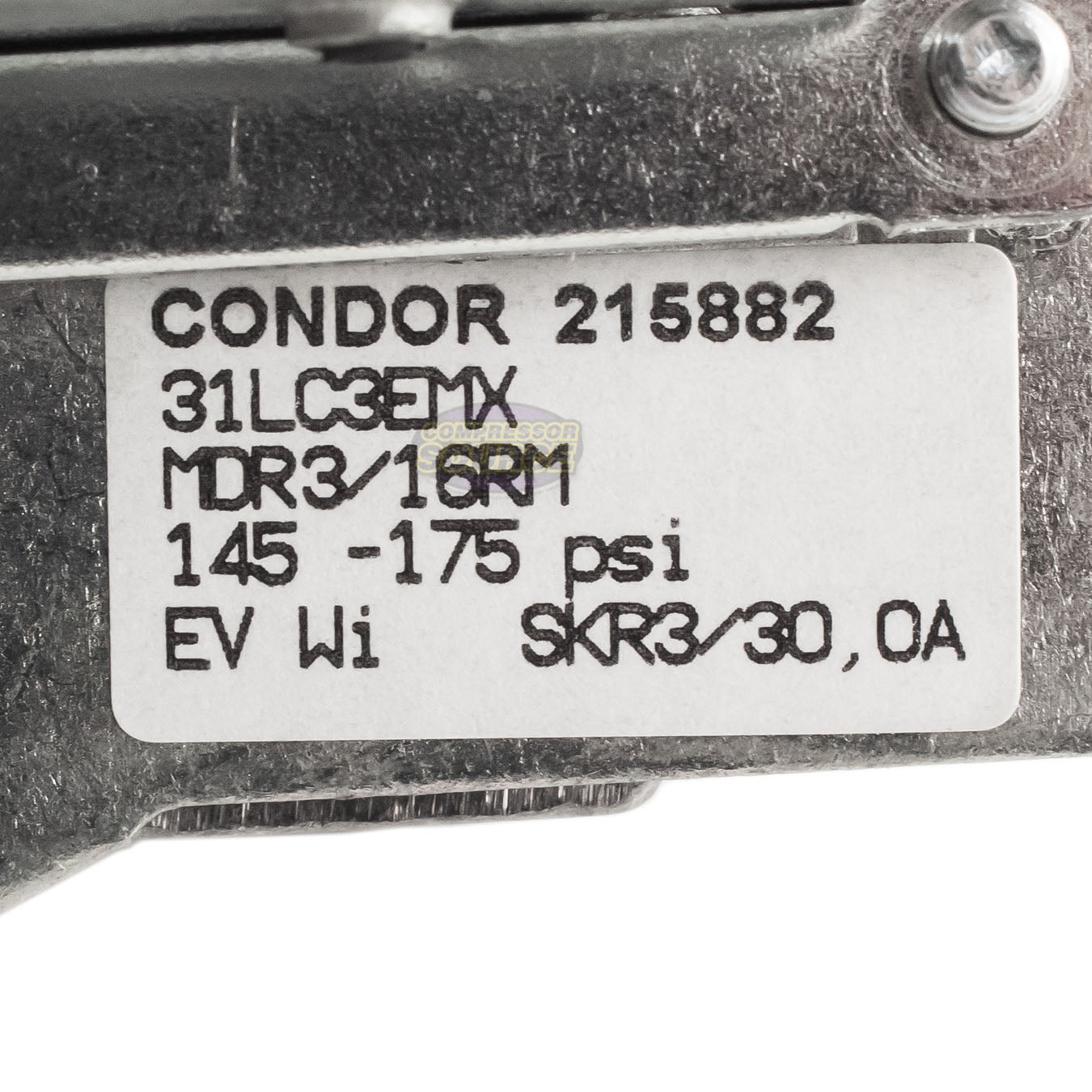 Condor MDR3/16RM 145-175 PSI 4 Port Pressure Switch 22A - 30A Overload 1/4" FNPT