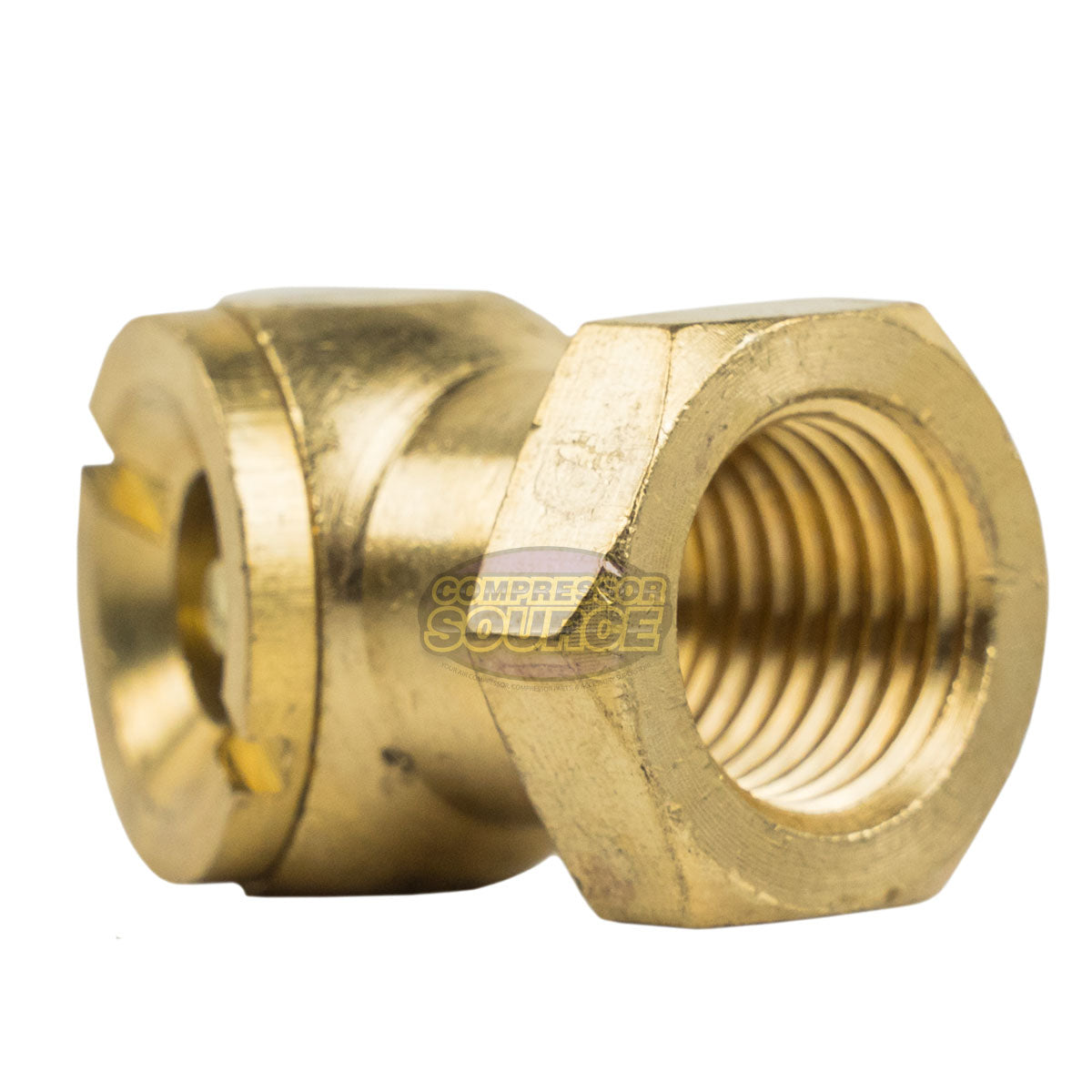 Coilhose 1/4" Tire Chuck Hex Foot Solid Brass Tire Inflator Air Hose Attachment