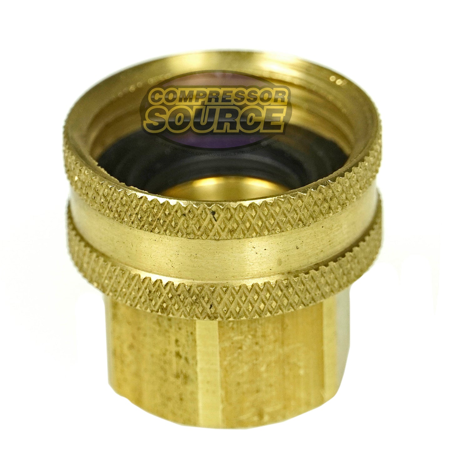 1/2" to 3/4" Female Garden Hose X Female NPTF Swivel Hex Head Adapter 75 PSI Max