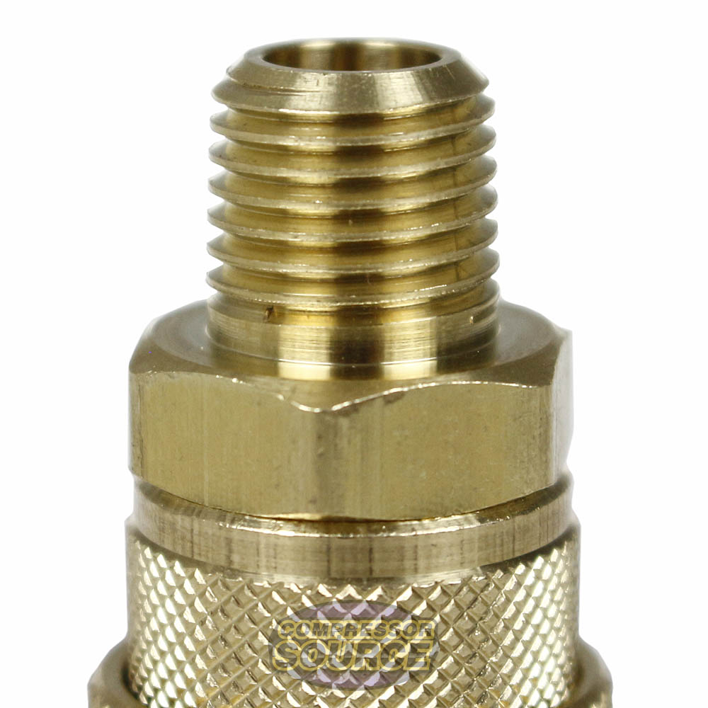 Milton 1/4" MNPT Male M-Style KWIK-CHANGE Coupler Brass 300 PSI Maximum 716BK