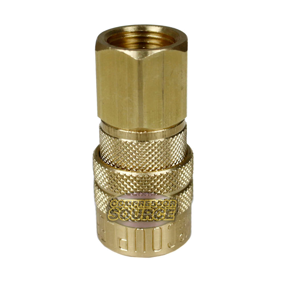Milton M Style Coupler 3/8" Female NPT Brass Body Buna-N Seal 300 PSI Max 718