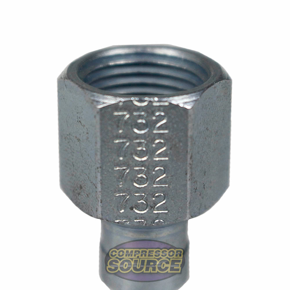 Milton 3/8" FNPT M-Style Plug Hardened Steel 300 PSI Max Pressure 40 SCFM 732
