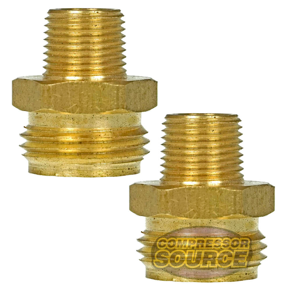 3/4 to 3/8 Inch Male Garden Hose to Male Pipe Connector Forged Brass 2 –  compressor-source